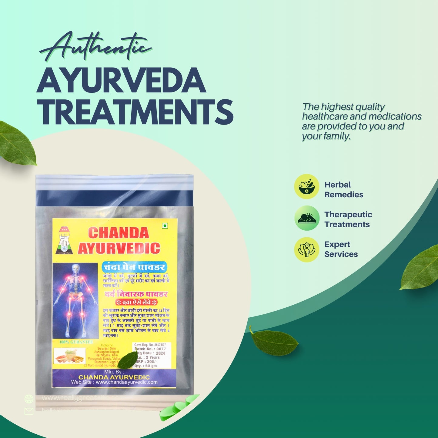 Chanda Pain Relief Powder – Ayurvedic Muscle & Joint Care