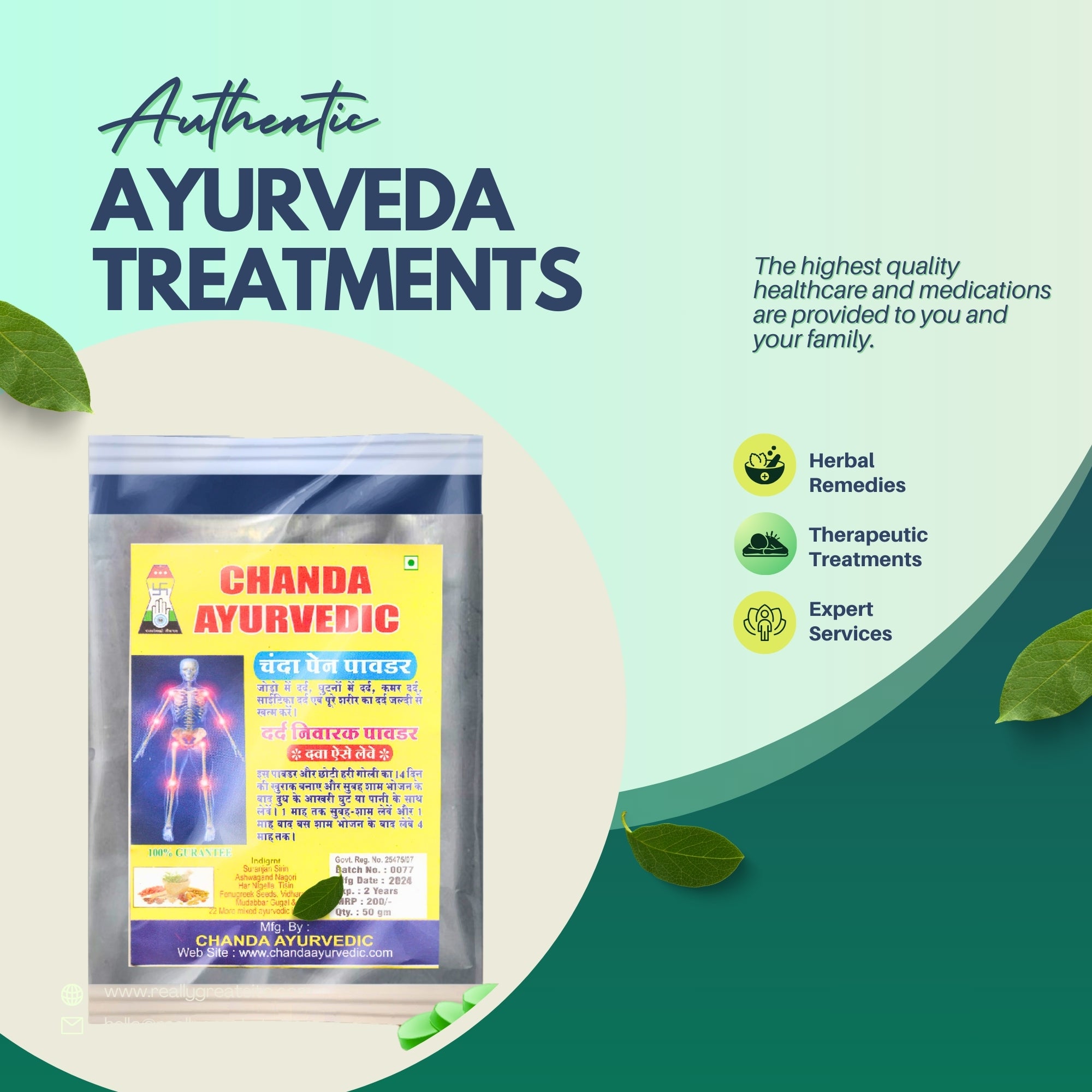Chanda Pain Relief Powder – Ayurvedic Muscle & Joint Care