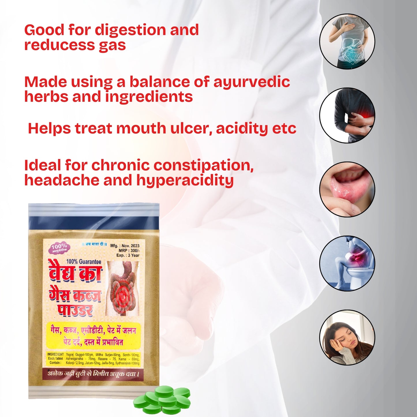 Chanda Gas & Acidity Relief Powder – Ayurvedic Digestive Support Formula