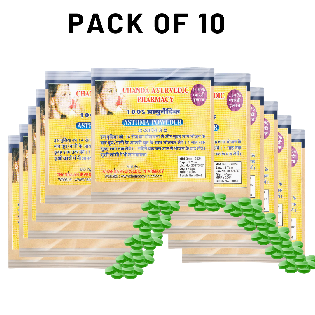 Chanda Asthma Powder for Asthma, Shortness of Breath, Chest Congestion – Natural Herbal Support – 50g